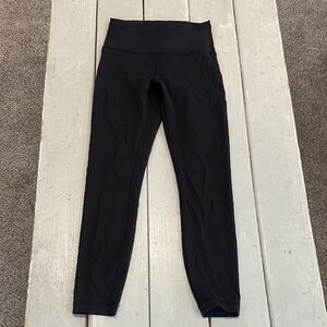 Lululemon Wunder Train High-Rise Tight 25" sz 6 black EXCELLENT